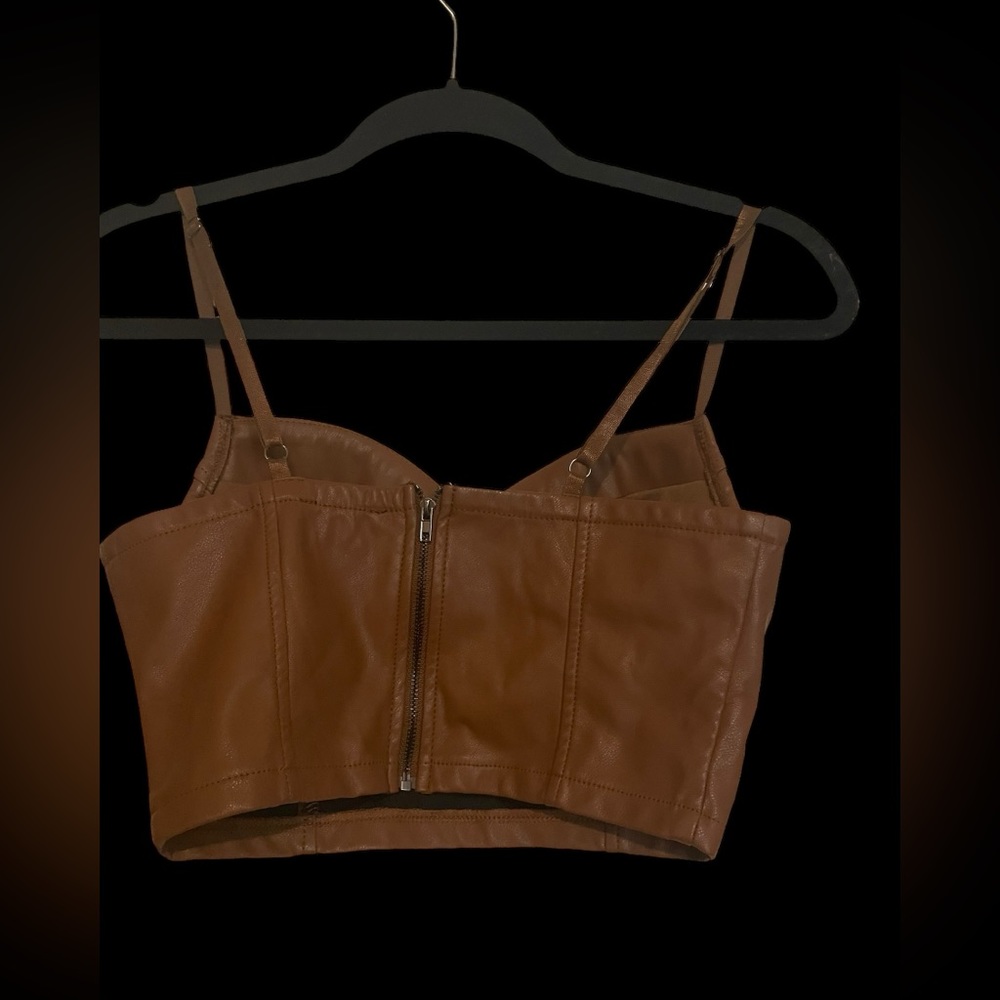 Iris Faux Leather Top - Size S - Picture 3 of 5